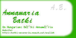 annamaria batki business card